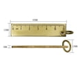 thumbnail image 2 of Chendee 1Pc 6Cm Small Copper Ruler 3Mm Thickened Brass Metal Ruler Copper Key Pendant, 2 of 8