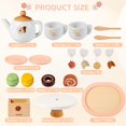 thumbnail image 4 of Juego de té OmyBaby Wooden para niñas a partir de 3 años con tetera, tazas y postre, 4 of 7