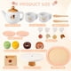 thumbnail image 4 of Juego de té OmyBaby Wooden para niñas a partir de 3 años con tetera, tazas y postre, 4 of 7