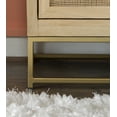 thumbnail image 4 of Blair Rattan Sliding Doors Cabinet with Shelves, Natural and Gold, 4 of 14