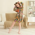 thumbnail image 3 of FORMRS Niños Bathrobe Unisex Hooded Robe Soft Plush Pajamas Sleepwear, Size 10-12T, Vibrant Mushroom, 3 of 7