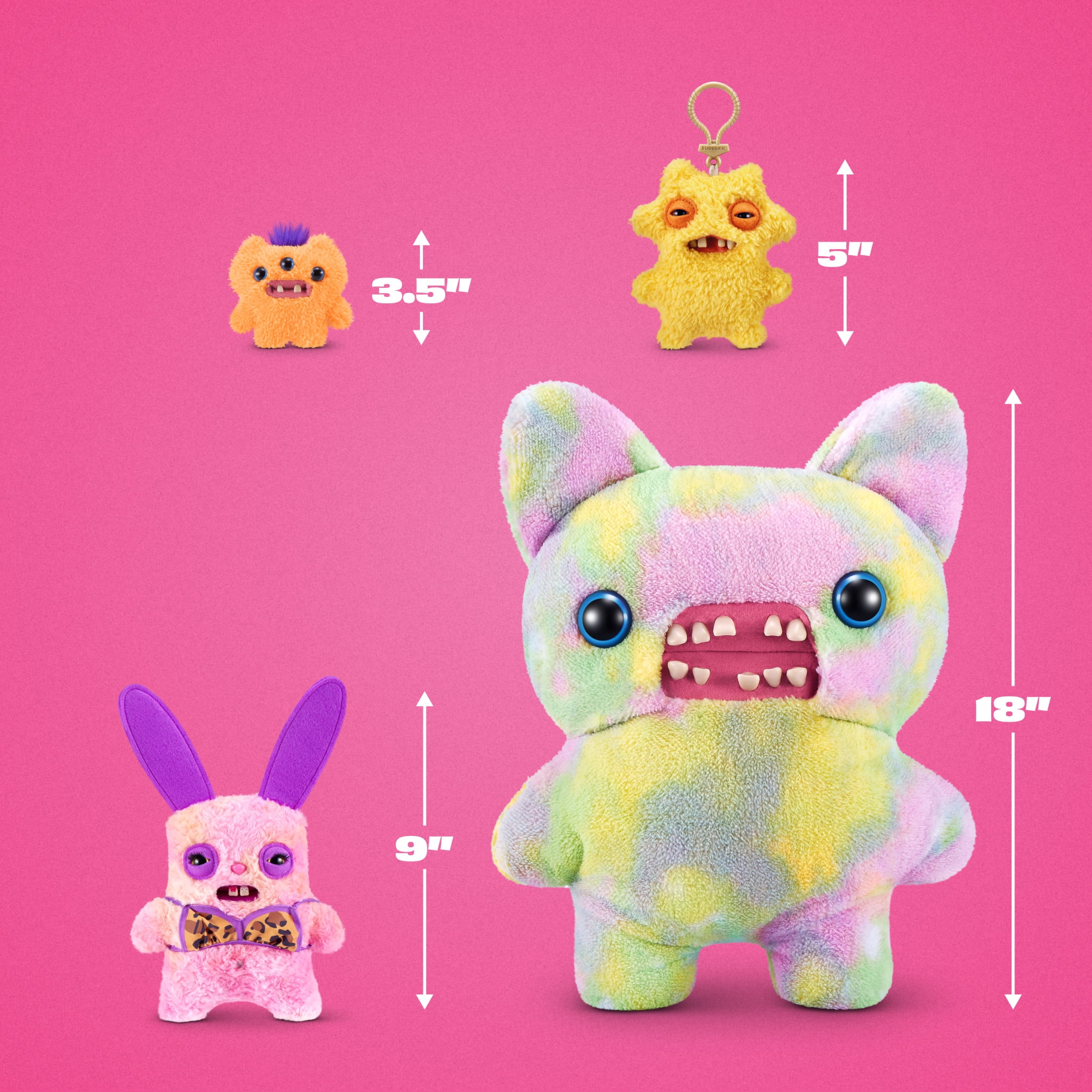 Fuggler Baddies Fuggs 9 Inch (Rabid Rabbit) by ZURU - Ugly Monster Plush for All Ages