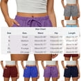 thumbnail image 4 of Aboser Summer Cotton Linen Shorts for Women Casual High Waisted Lounging Shorts 5'' Inseam Boxer Shorts Lightweight Drawstring Beach Shorts with Pockets, 4 of 6