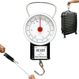 Luggage Scale, TFY Travel Luggage Manual Scale with Tape Measure Plus a  Luggage Strap, Measure Up to 75 lbs and 39 Inchs