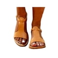 thumbnail image 3 of Woobling Lady Shoes Low Top Sandals Open Toe Slides Durable Summer Breathable Solid Color Brown 7, 3 of 8