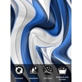 thumbnail image 7 of Blue White Moire Cloth Napkins Set of 4 Reusable Dinner Napkins, Modern Abstract Art Cocktail Napkin Washable Table Napkins for Wedding/Holiday Party/Baby Shower 20"x20", 7 of 7