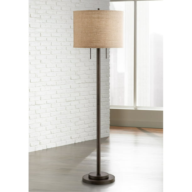 Possini Euro Design Modern Floor Lamp, Arc Lamp Drum Shade