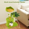 thumbnail image 4 of Gymax Cute Palm Cat Tree w/Artificial Leaves Condo Perch Sisal Scratching Posts, 4 of 9