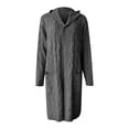 thumbnail image 6 of Long Cardigan Sweaters for Women Long Sleeve Oversized Open Front Cable Knit Hooded Coatigan Sweater Coats with Pockets, 6 of 7