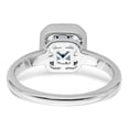thumbnail image 5 of 14k White Gold Solitaire 2.12ct. Ascher Bezel Moissanite Engagement Ring Size 6, 5 of 7
