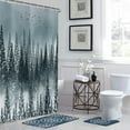 thumbnail image 2 of Misty Forest Shower Curtain, Foggy Forest Pine Tree Wild Goose Nature Woodland Landscape Bathroom Curtains Bathtub Decor Waterproof Fabric Machine Washable with 12 Hooks GCI-10459, 2 of 6