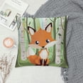 thumbnail image 2 of ONETECH Forest Animal Pillow Covers Fox Decorative Throw Pillowcases for Sofa Couch Kids Classroom Decor, 2 of 5
