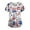 White, variant on Aoochasliy Womens Blouses Short Sleeve Independence Day V-Neck Casual Printed Pockets Summer Shirts Uniform