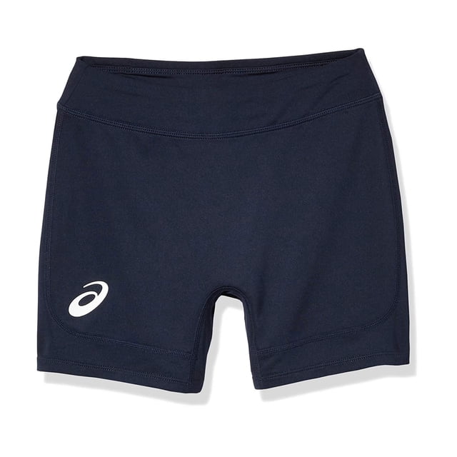 ASICS Girls 4 Inch Volleyball Athletic Workout Shorts, Blue, Big Kids (8-20), XL
