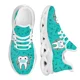 thumbnail image 1 of Zapatos planos con estampado divertido de dientes de dentista para mujer, zapatillas azules con cordones, calzado transpirable de verano para adolescentes, 1 of 6