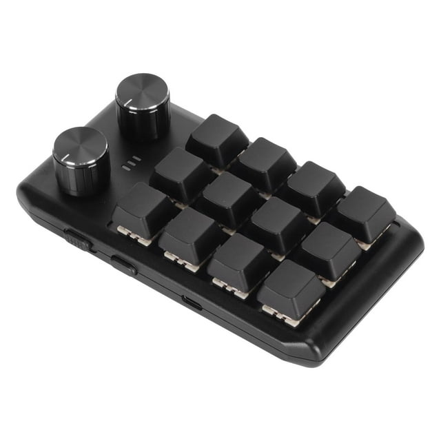 Clavier de Jeu, Pavé Macro Programmable Bricolage Clavier de Jeu Mécanique avec 12 Touches 2 Boutons, Clavier de Jeu Compatible avec Win Vista et OS X