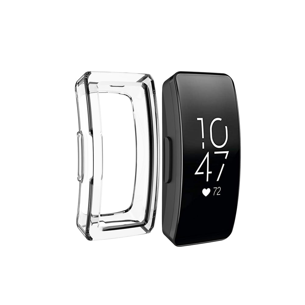 For Fitbit Inspire HR Silicone TPU Clear Shell Case Screen Protector Frame Cover 