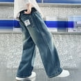 thumbnail image 5 of SUYIDA Boys Straight Leg Denim Pants Children's Casual Retro Loose Straight Wide Leg Jeans (4 15 Years Old), 5 of 6