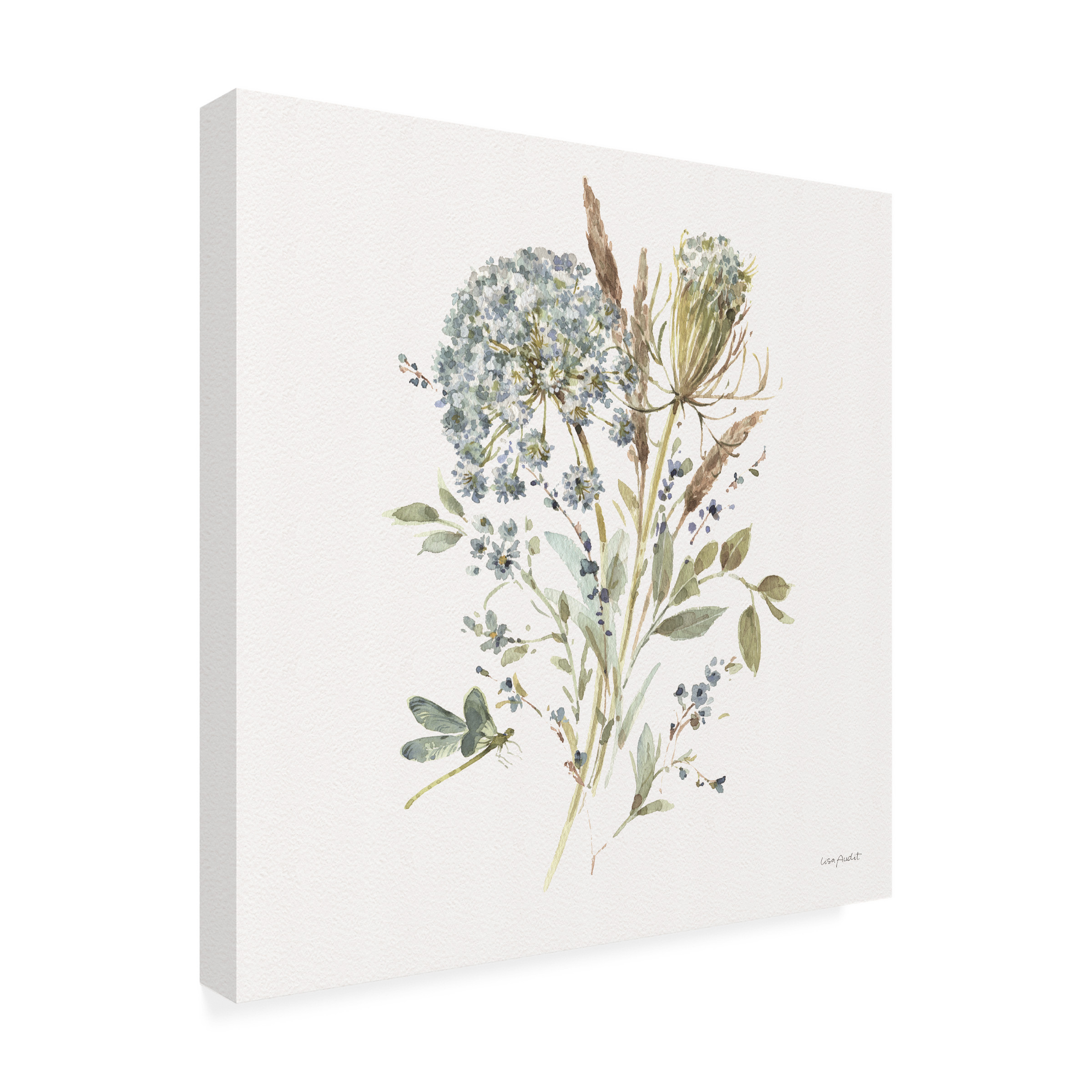 Lisa Audit 'Bohemian Blue 05 on white' Canvas Art
