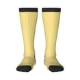thumbnail image 2 of Lsque Yellow Gingham Printed Crew Socks Men's Women's LightWeight Thin Casual Calf Socks ,Knee High Socks,Cotton Socks, 2 of 9