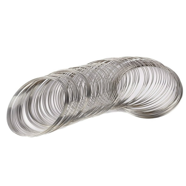Brazalete de alambre de joyería de 100 círculos, fabricación de pulseras, envoltura de alambre de abalorios, fabricación de joyas DIY, Ropa, zapatos y accesorios Miscelánea chapado en blanco Minnieouse HA2546-01B