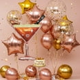 thumbnail image 2 of CYMYLAR Rose Gold Black Cocktail Party Balloons Kit - 15PCS Giant Martini Glass for Adult Birthday, Bachelorette, New Year's Eve Decor, 2 of 9