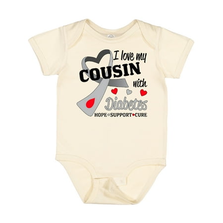 

Inktastic I Love My Cousin with Diabetes Gift Baby Boy or Baby Girl Bodysuit