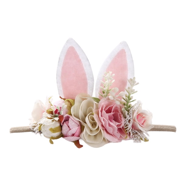 Diadema con orejas de conejo para niñas de 0 a 4 años. Estilo C