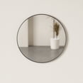 thumbnail image 3 of Umbra Hubba 24" Round Wall Mirror Metallic Finish Titanium Grey, 3 of 9