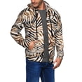 thumbnail image 5 of JUNZAN Watercolor Zebra Print Men's Zip Up Hoodie Athletic Hoodies Long Sleeve Hooded Sweatshirts With Pockets (S-3XL), 5 of 6