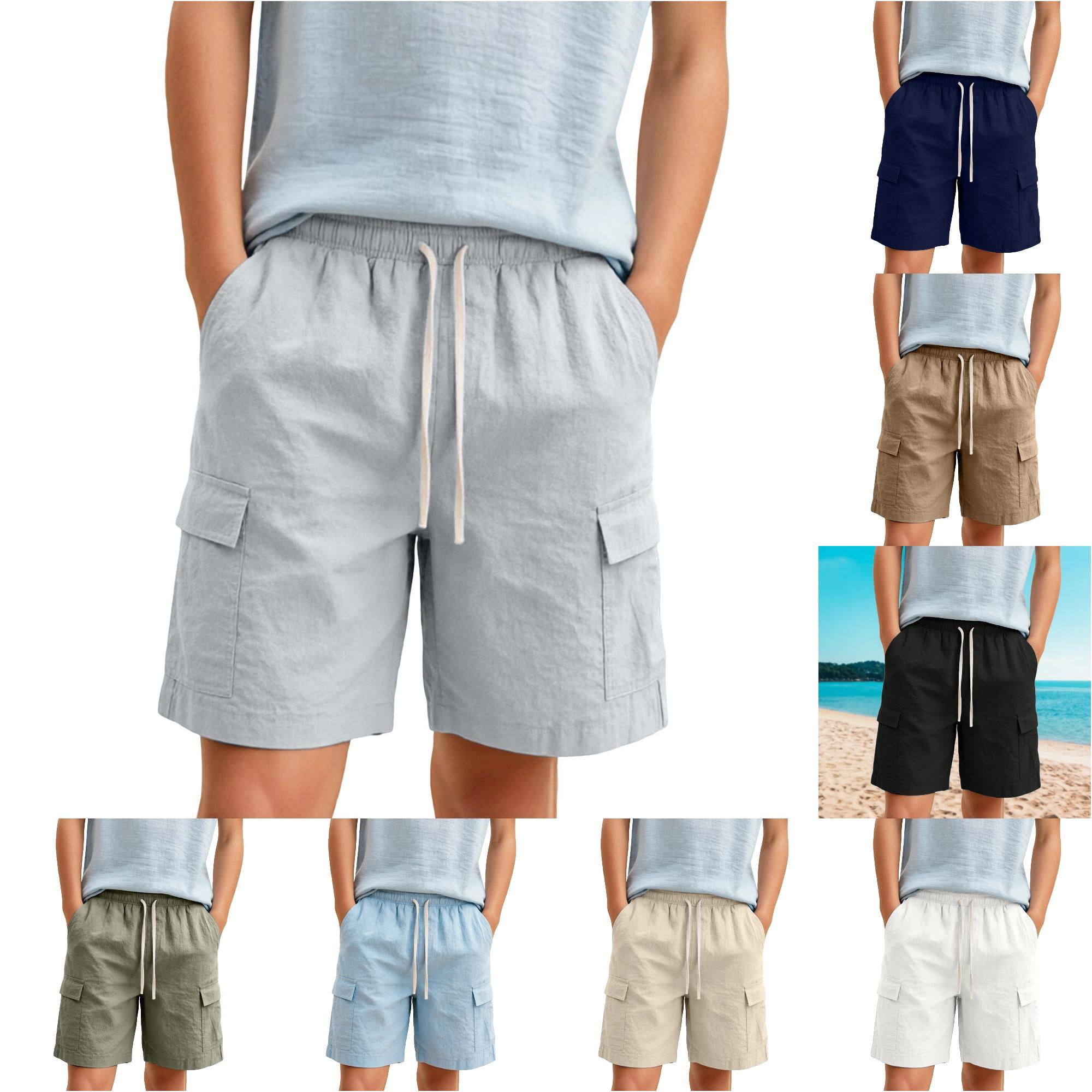 Boys Shorts Casual Pull On Elastic Waist Summer Beach Shorts for Girls Sports Shorts Boys Running Shorts Jean Shorts for Boys 7-8 Years