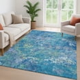 thumbnail image 6 of Addison Rugs Mayfield Premium Machine Washable Transitional Abstract Blue Rectangle Rug, 3' x 5', 6 of 6