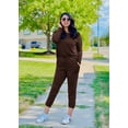 thumbnail image 3 of Conjunto Deportivo PRETTYGARDEN 2 Piezas Marrón Manga Larga XL, 3 of 5