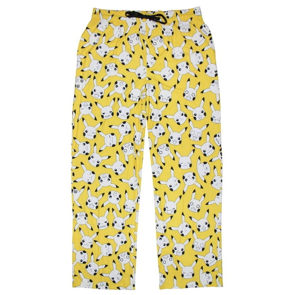 Pokemon Men's Pikachu Expressions Allover Design Adult Lounge Sleep Pajama Pants