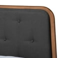 thumbnail image 6 of Baxton Studio Diantha Classic and Traditional Dark Grey Fabric Upholstered and Walnut Brown Finished Wood Full Size Platform Bed, 6 of 11