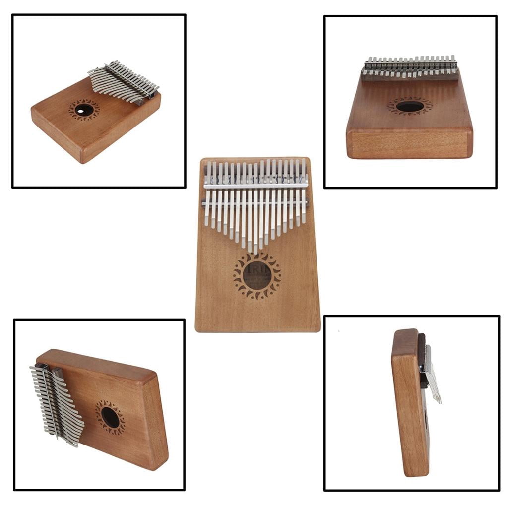 CEORPER Cute Mahogany 17 Key Mini Kalimba Wood Material Thumb Piano Gift Keyboard Instrument Finger Piano Best for Kid, Beginner
