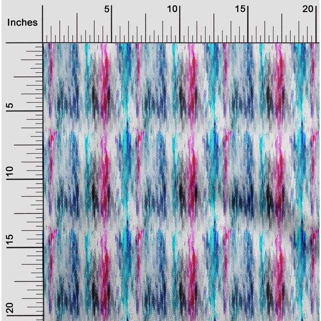 oneOone Georgette Viscose Blue Fabric Liquid Drip Abstract Sewing Craft Projects Fabric Prints By Yard 42 Inch Wide