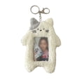 thumbnail image 1 of Binwennn Cute Photocard Holder With Keychain Cartoon Cat Rabbit Photo Sleeve ID Bank Card Bus Protective Photo Sleeves Protector Fall Door Covers Teardrop Beads for Chandeliers with Hooks Faceted, 1 of 4