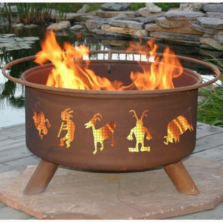 Patina Kokopelli 31 Diam. Fire Pit With Grill And Free Cover Patina Kokopelli 31 diam. Fire Pit with Grill and Free Cover - Patina Kokopelli 31 Diam. Fire Pit With Grill And Free Cover