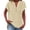 Beige, variant on Button Front V-Neck Scrub Tops For Womens Plus Size L-5XL Short Sleeve Henley Shirts Pullover Summer Casual Blouses Tshirts Gold 5XL