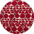 thumbnail image 1 of Ahgly Company Machine Washable Indoor Round Abstract Brown Sugar Brown Area Rugs, 5' Round, 1 of 7
