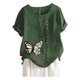thumbnail image 2 of Puntoco Mujer Verano O-Cuello Manga Corta Mariposa Impreso Camisa Suelta tops Blusa Puntoco Puntoco-784, 2 of 3