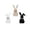 10# (3Pcs_Wooden Bunnies), variant on Easter Flocked Bunnies, 2026 Flocking Rabbit Figurines with Bow Ties, Adorable Spring Tabletop Ornaments for Home, Garden Decor, Bunnies Decoration for Easter Celebration - (Purple)