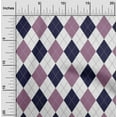 thumbnail image 2 of oneOone Polyester Spandex Purple Fabric Check Argyle Sewing Material Print Fabric By The Yard 56 Inch Wide, 2 of 5