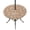 Brown, White, Cocoa, variant on Round Outdoor Tablecloth with Umbrella Hole and Zipper, Botanical Rose Bud Tablecloth with Elastic Waterproof, Vintage Slate Blue Floral Leaves Farmhouse Patio Table Covers for 55" - 60" Pool Tables
