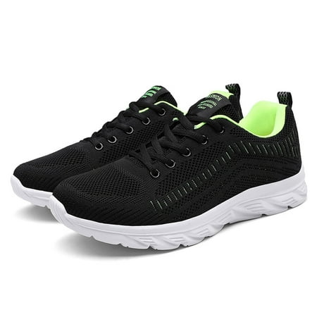 

sneakers for Men Fashion Men Mesh Mountaineering Casual Sport Shoes Lace Up Solid Color Running Breathable Soft Bottom Sneakers Mesh Dress Sandals for Women Green