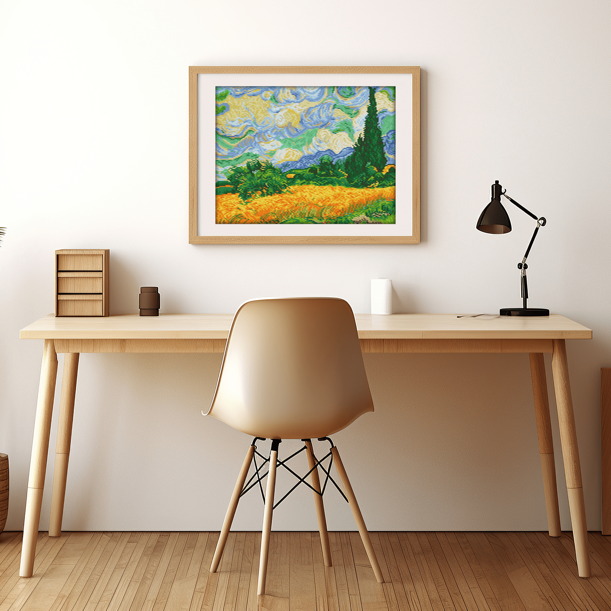 DIAMOND DOTZ® Wheat Fields (Van Gogh) Diamond Painting Kit - 20" x 15.3"