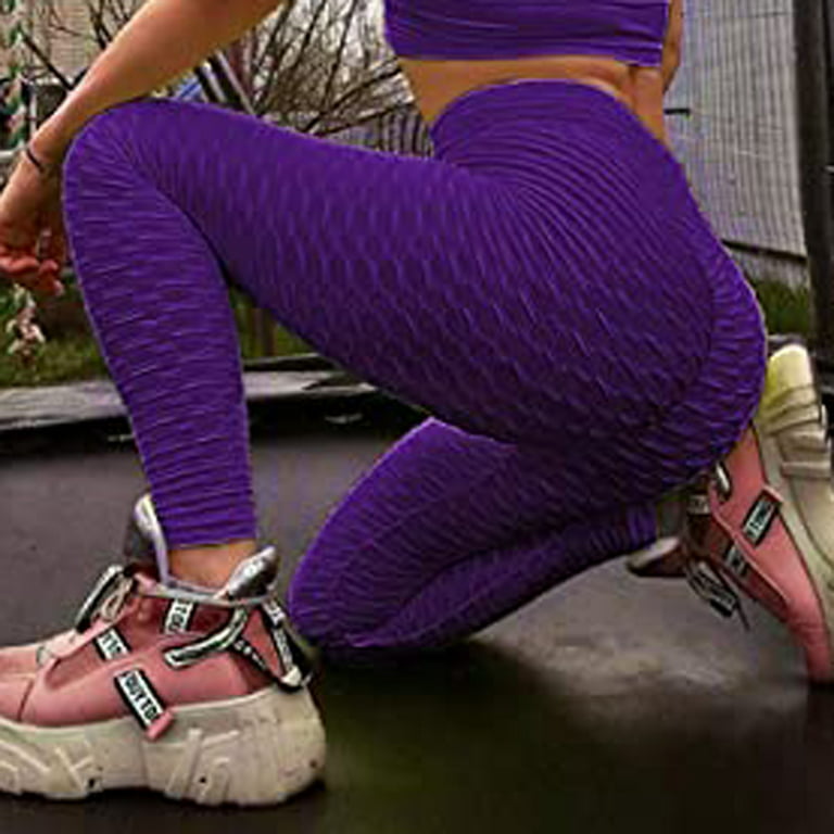 DODOING Women's High Waist Yoga Pants Tummy Control Slimming Booty Leggings  Workout Running Butt Lift Tights 