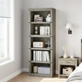 thumbnail image 4 of AOILE 5-Shelf Bookcase, 67.4" Tall Wooden Bookshelf with Storage, Farmhouse Display Shelves for Home & Office, 4 of 7