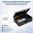 thumbnail image 6 of Small Lock Boxes for Personal Items, Fire and Water Resistance, Fireproof Document Box with Key Lock, Fireproof Safe Box for Documents, Jewelry, Passport,cash, 6 of 8